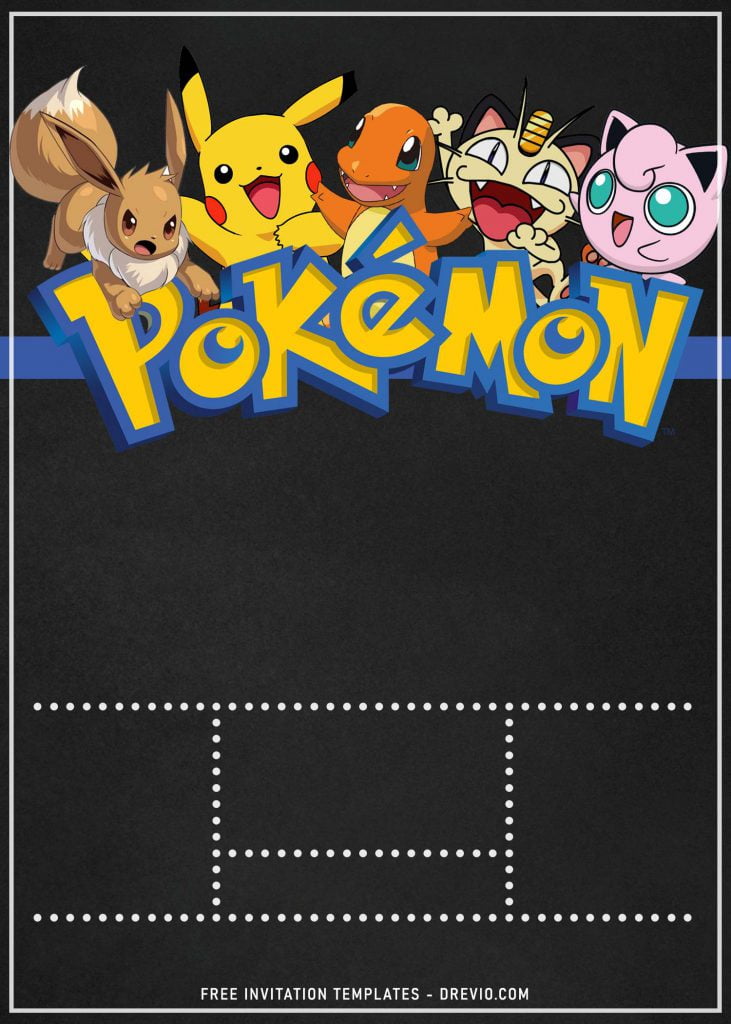 11+ Pokemon Birthday Party Invitation Templates and has pokemon logo