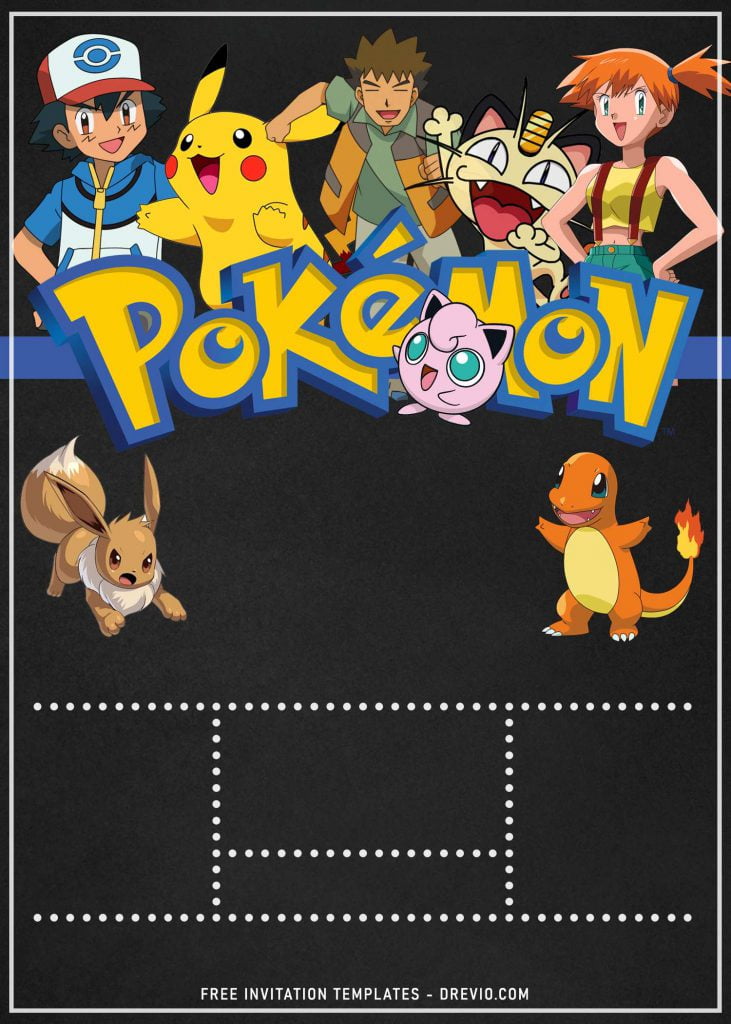 11+ Pokemon Birthday Party Invitation Templates and has Meowth And Charizard 
