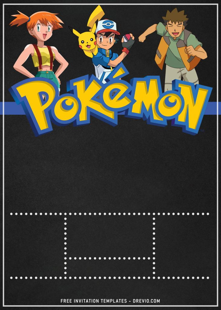 11+ Pokemon Birthday Party Invitation Templates and has Misty And Ash with Pikachu