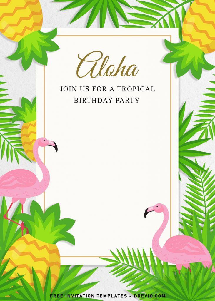 7+ Summer Inspired Birthday Invitation Templates For Your Kid's Tropical Birthday Party and has 