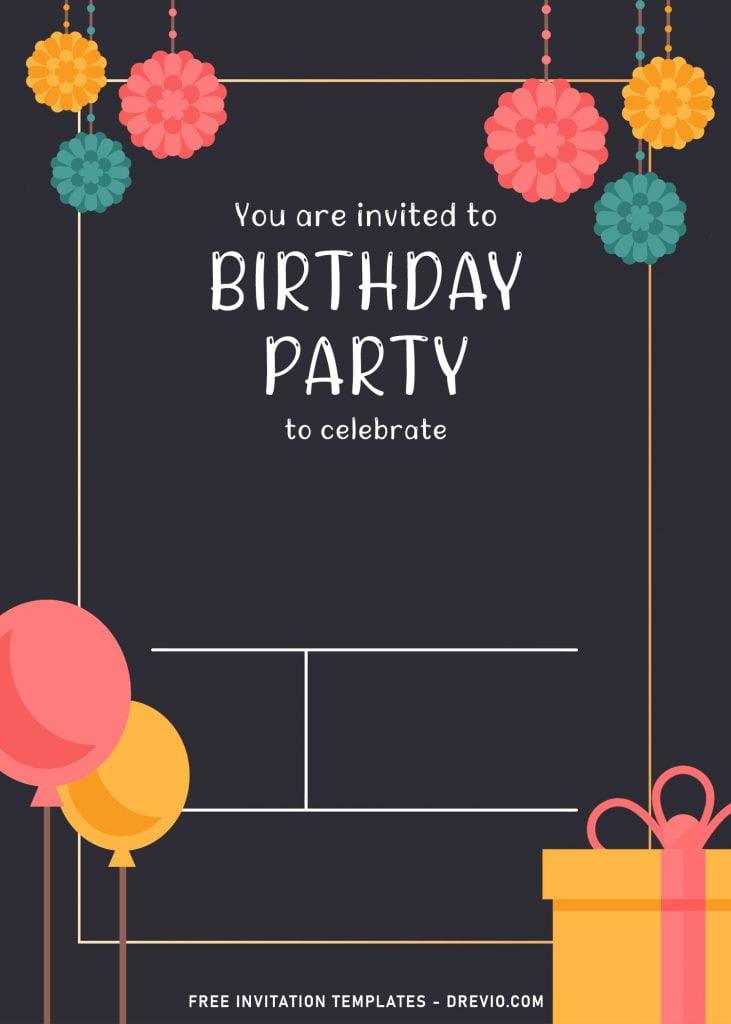 7+ Cute And Fun Birthday Invitation Templates For All Ages and it has birthday gift box