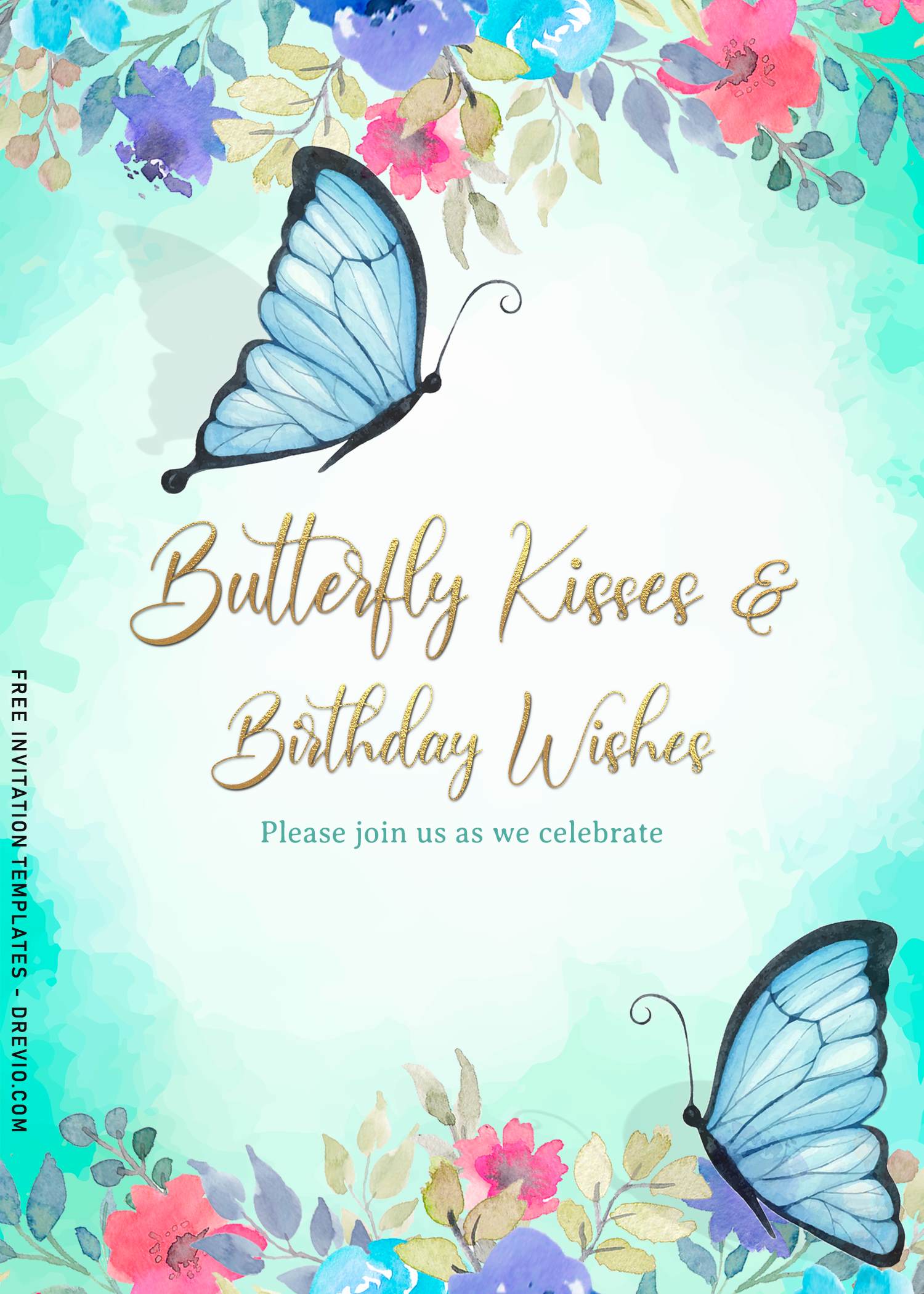 STUNNING GLITTER COATED BUTTERFLIES HAPPY BIRTHDAY GREETING CARD
