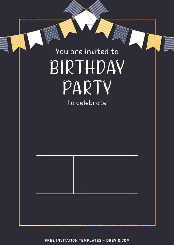 7+ Cute And Fun Birthday Invitation Templates For All Ages and it has portrait orientation card design and dark colored background