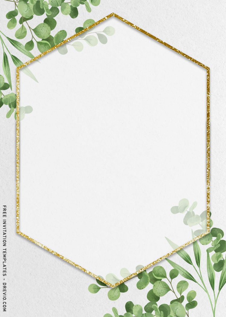 7+ Beautiful Greenery Wedding Invitation Templates - Drevio : Free And ...