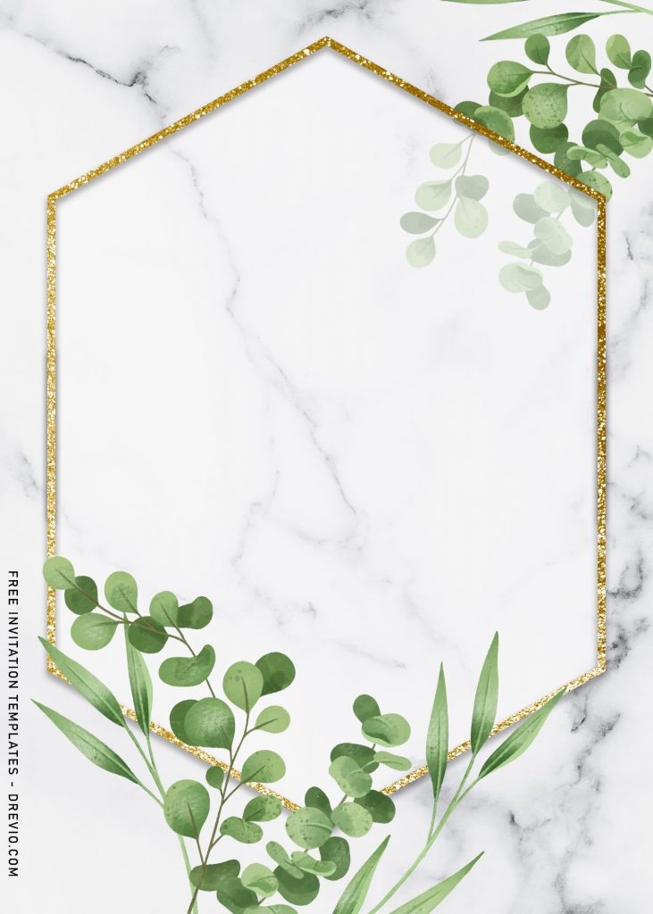 7+ Beautiful Greenery Wedding Invitation Templates and has beautiful and elegant green eucalyptus leaves