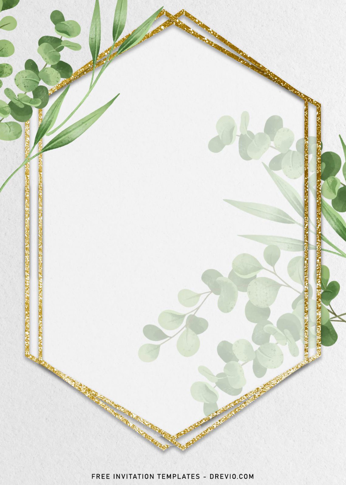 7+ Beautiful Greenery Wedding Invitation Templates - Drevio : Free And ...