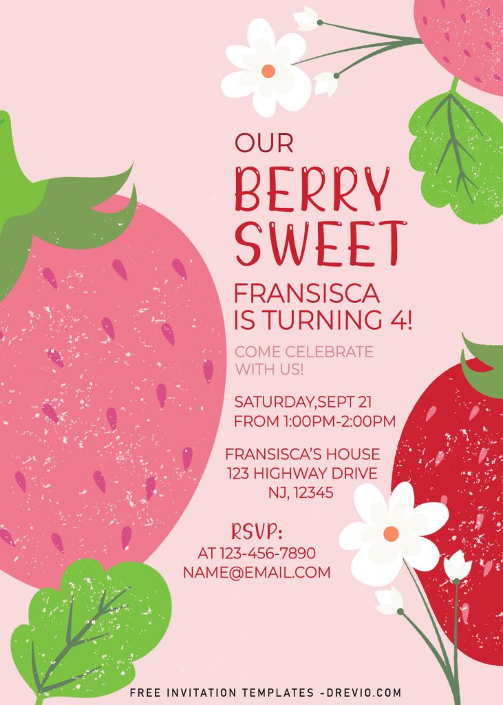 8+ Berry Sweet Birthday Invitation Templates For Your Little Girl Birthday Party