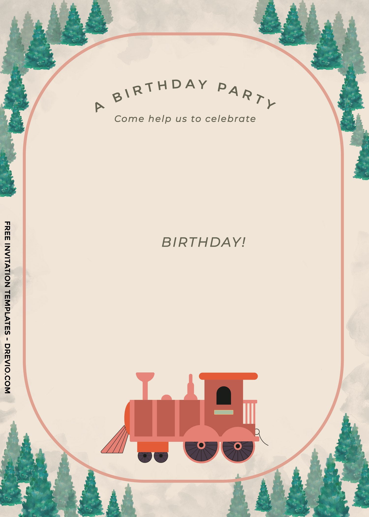 8+ cute vintage train themed birthday invitation templates