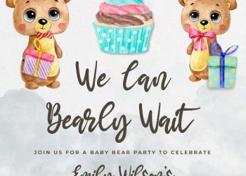 8+ Adorable Baby Bear Birthday Invitation Templates