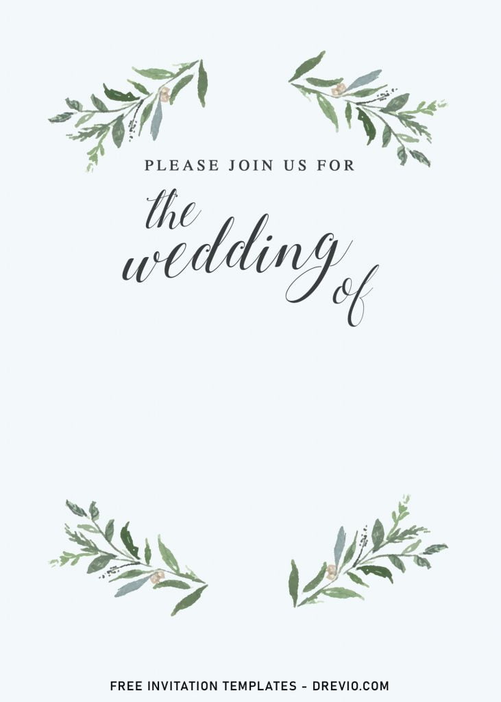 9+ Foliage Wedding Invitation Templates and has custom watercolor foliage
