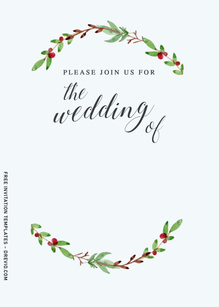 9+ Foliage Wedding Invitation Templates and has watercolor greenery foliage wreath