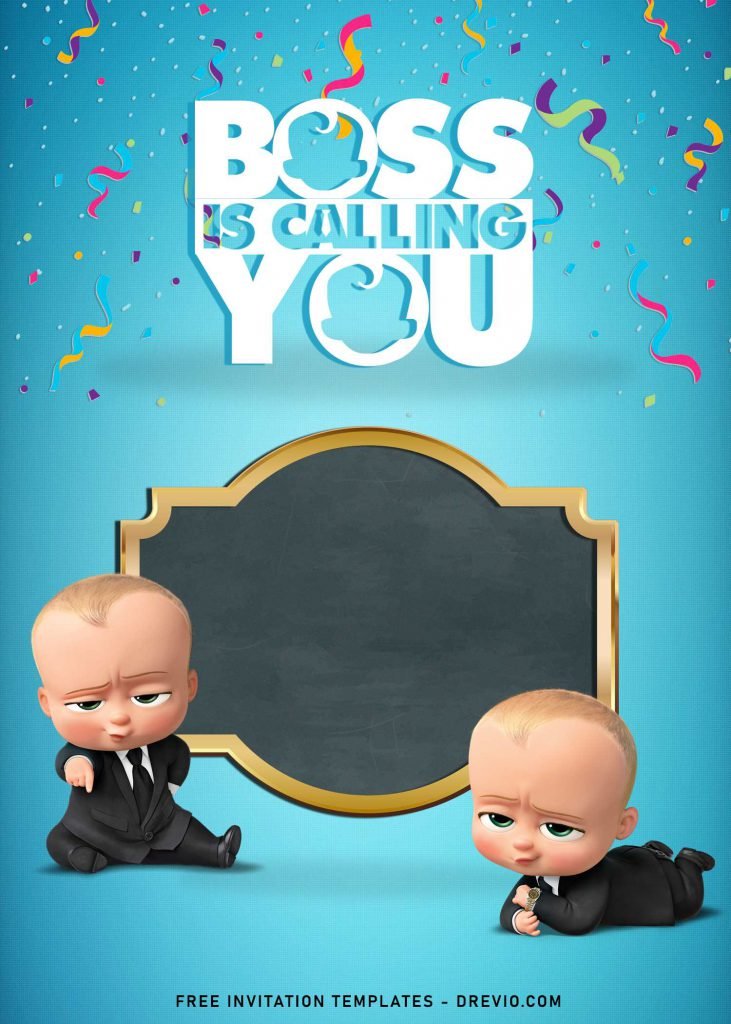 10+ Boss Baby Birthday Invitation Templates and has adorable Boss baby lays down