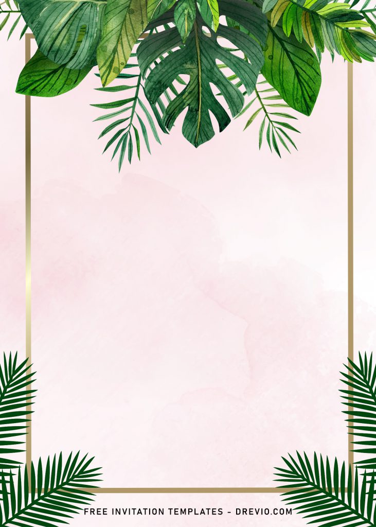 8+ Monstera Leaves Birthday Invitation Templates For Your Kid's Upcoming Summer Themed Birthday Bash