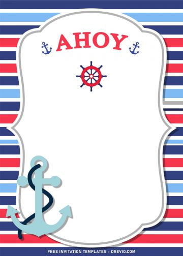 11+ Nautical Themed Birthday Invitation Templates For Your Kid’s ...