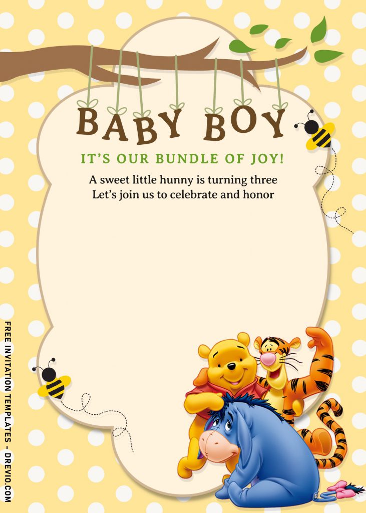 11+ Winnie The Pooh Birthday Invitation Templates and has Tiger and Eeyore