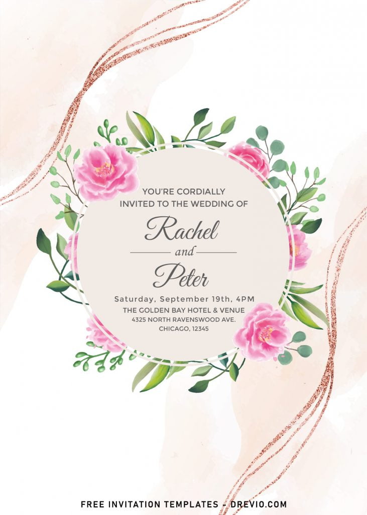 Invitation Template of 7+ Floral Wreath Wedding Invitation Templates 7