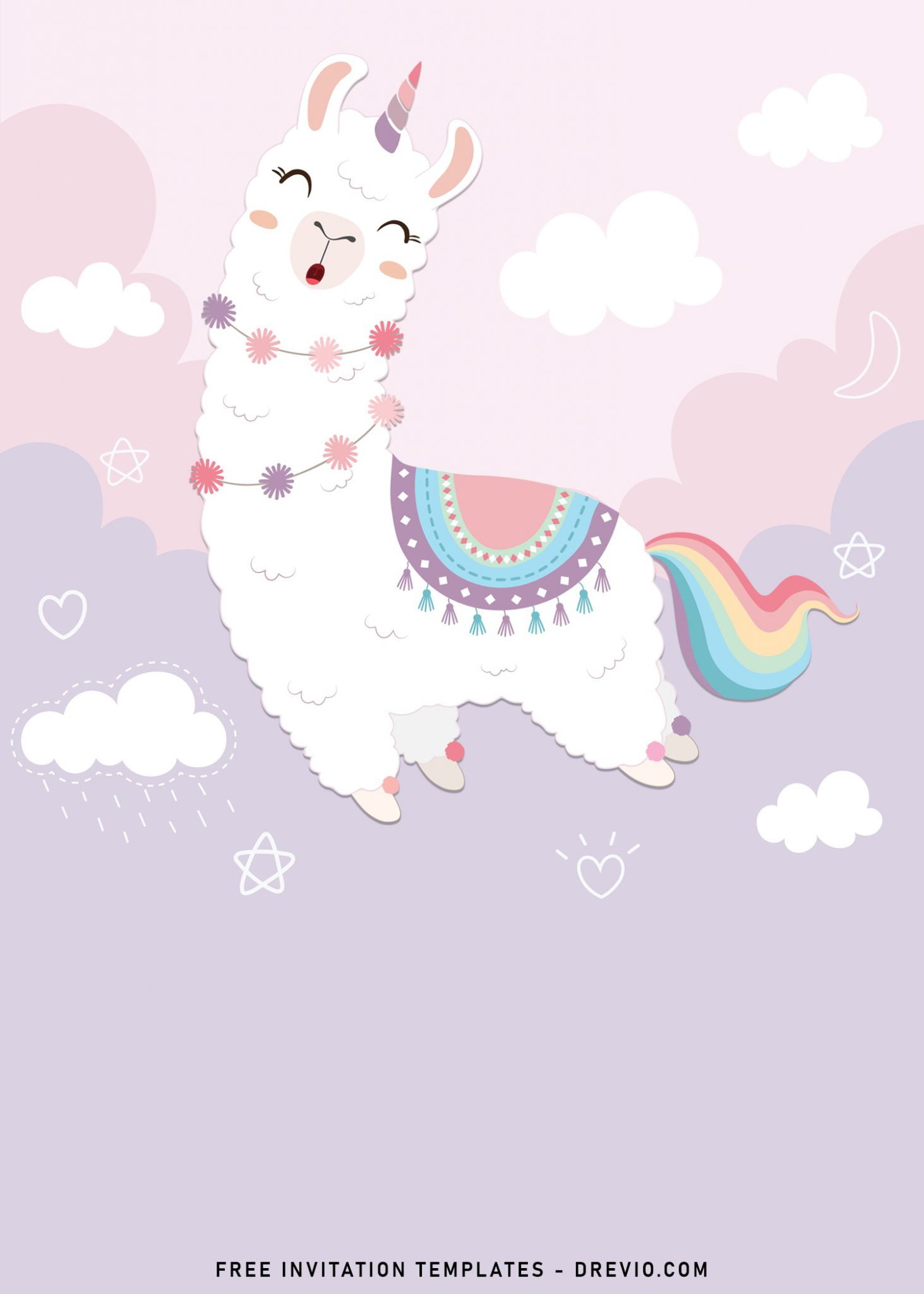 8+ Adorable Llama Birthday Invitation Templates | Download Hundreds ...