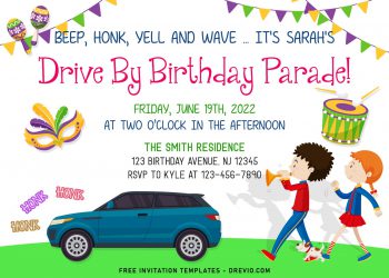 7+ Drive By Birthday Parade Birthday Invitation Templates