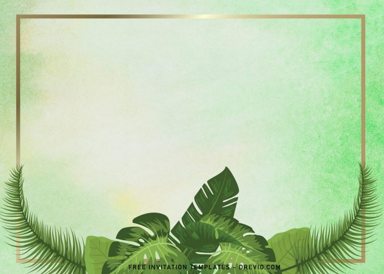 8+ Tropical Greenery Birthday Invitation Templates | Download Hundreds ...