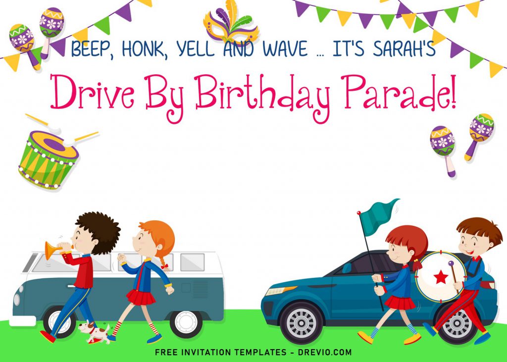 7+ Drive By Birthday Parade Birthday Invitation Templates and has landscape design