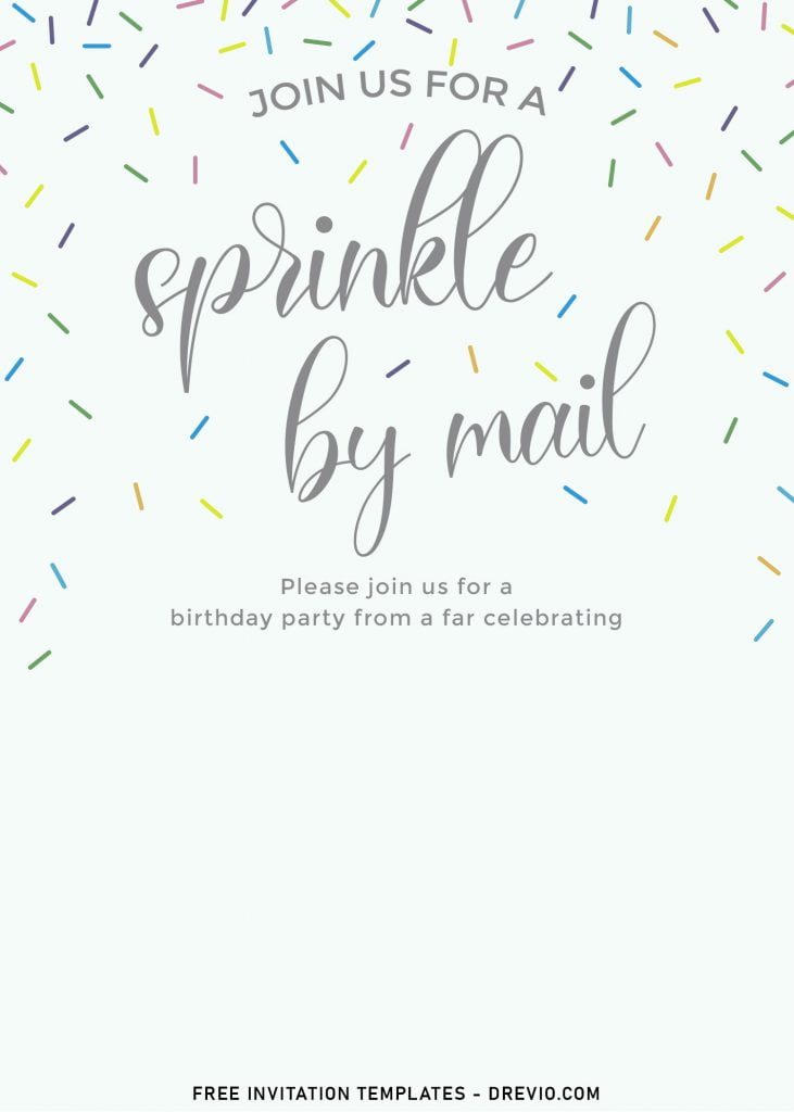 7+ Cute And Fun Sprinkle By Mail Birthday Invitation Templates and has colorful sprinkles