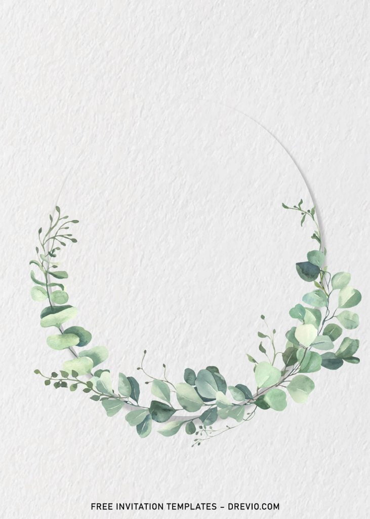 8+ Gorgeous Greenery Eucalyptus Wedding Invitation Templates and has canvas style background