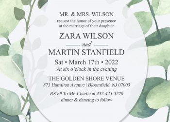 8+ Gorgeous Greenery Eucalyptus Wedding Invitation Templates