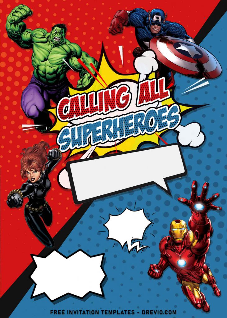 8+ Avengers Superhero Birthday Invitation Templates and has Captain America
