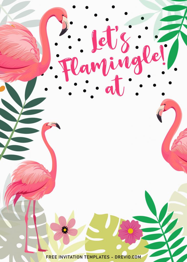 9+ Flamingle Birthday Invitation Templates and has Watercolor Flamingoes
