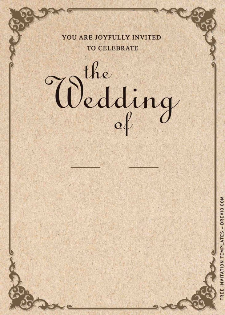 8+ Classic Vintage Wedding Invitation Templates and has 