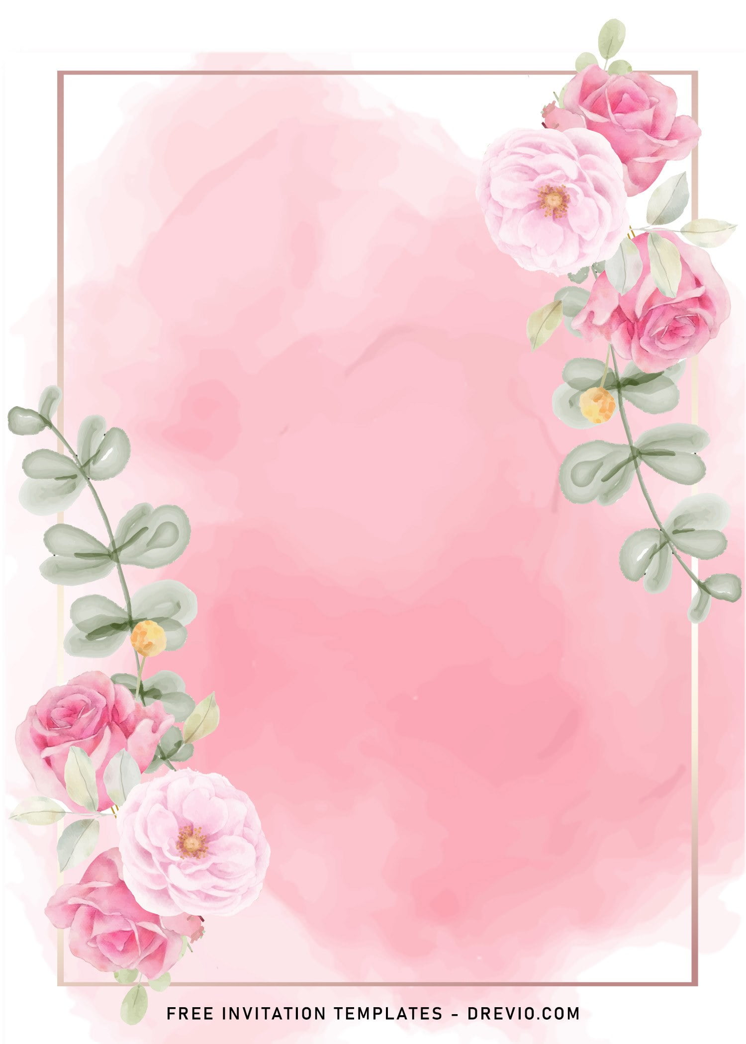 8+ blush pink watercolor wedding invitation templates | download