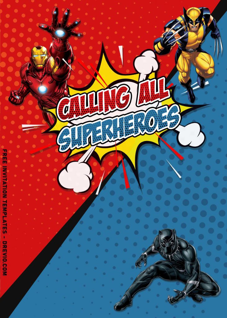 8+ Avengers Superhero Birthday Invitation Templates and has Black Panther