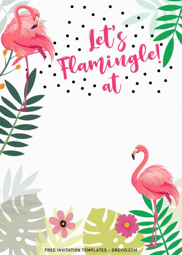 9+ Flamingle Birthday Invitation Templates and has portrait orientation