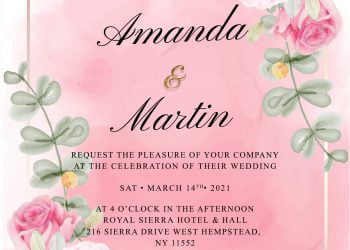 8+ Blush Pink Watercolor Wedding Invitation Templates