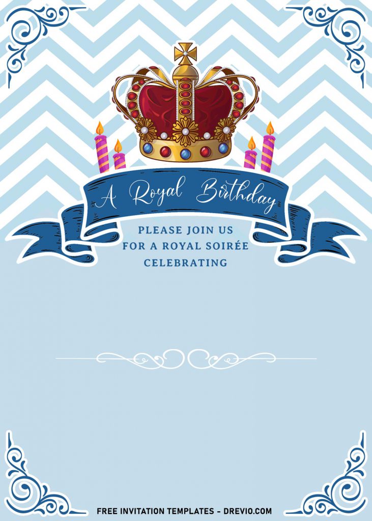 8+ Royal Birthday Invitation Templates For Your Kids Upcoming Birthday Party and has birthday candle