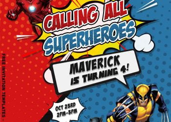 8+ Avengers Superhero Birthday Invitation Templates