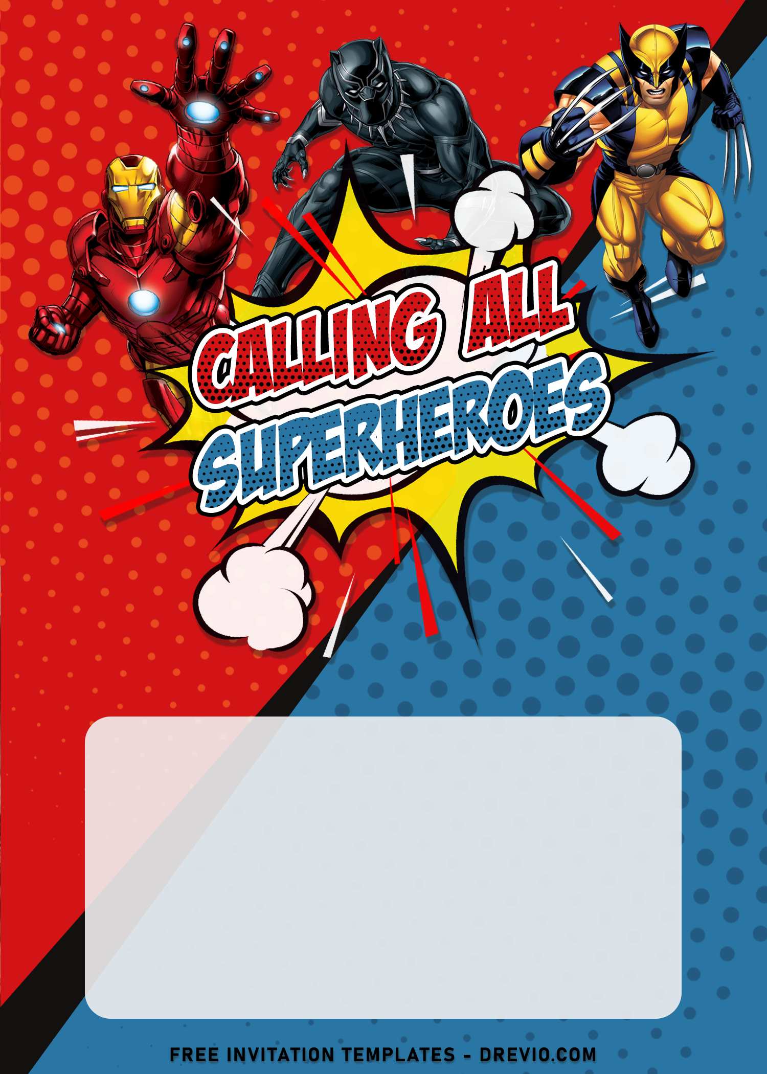 21+ Comic Avengers Superhero Birthday Invitation Templates Within Superhero Birthday Card Template