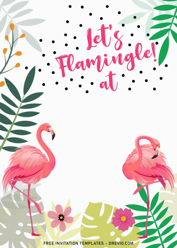 9+ Flamingle Birthday Invitation Templates and has Cute Flamingo Poses