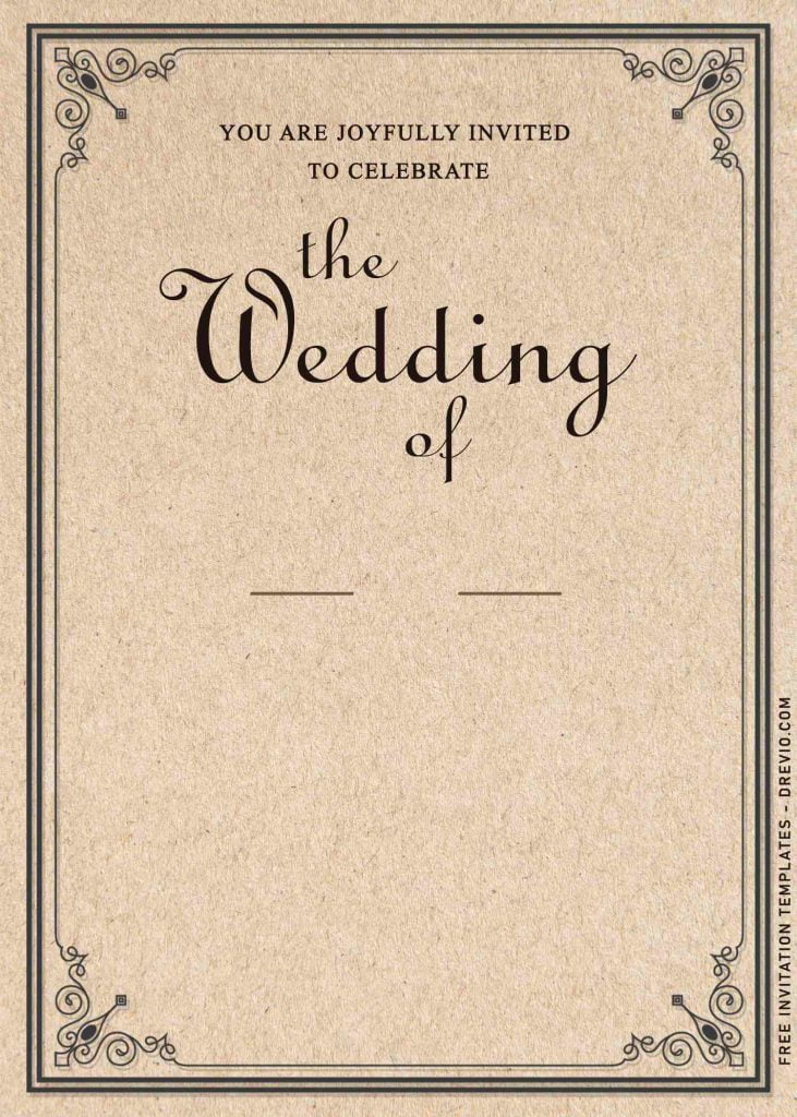 8+ Classic Vintage Wedding Invitation Templates and has elegant border design