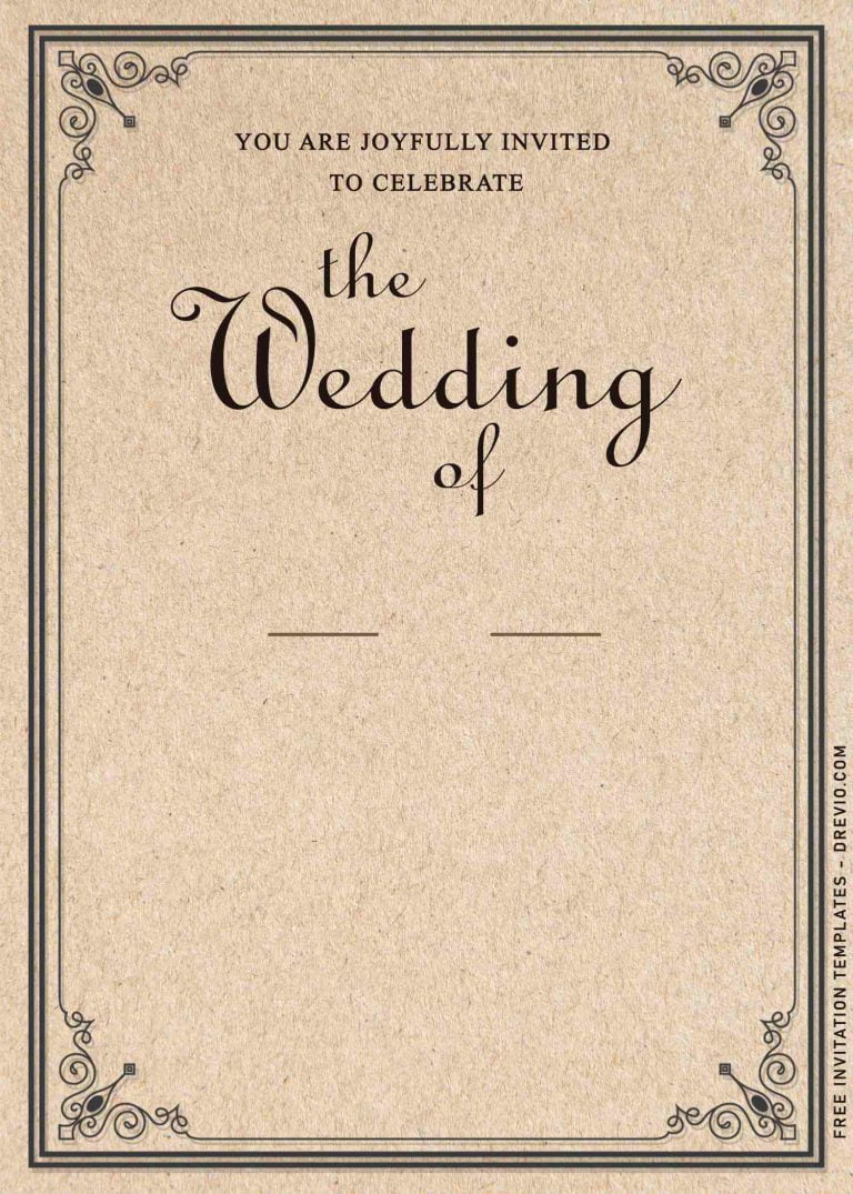 8+ Classic Vintage Wedding Invitation Templates | Download Hundreds ...