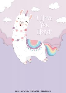 8+ Adorable Llama Birthday Invitation Templates - Drevio : Free And ...