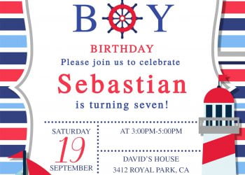 11+ Nautical Themed Birthday Invitation Templates For Your Kid's Birthday Bash