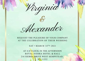 9+ Fancy Floral Watercolor Wedding Invitation Templates
