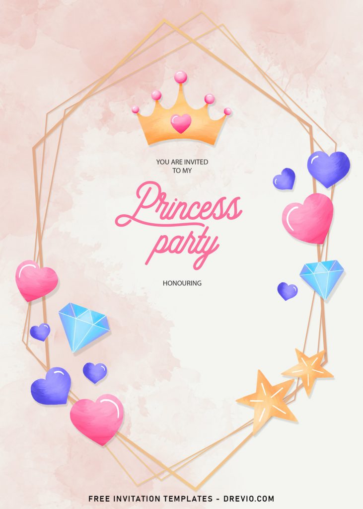 11+ Gorgeous Princess Party In Watercolor Birthday Invitation Templates and has 