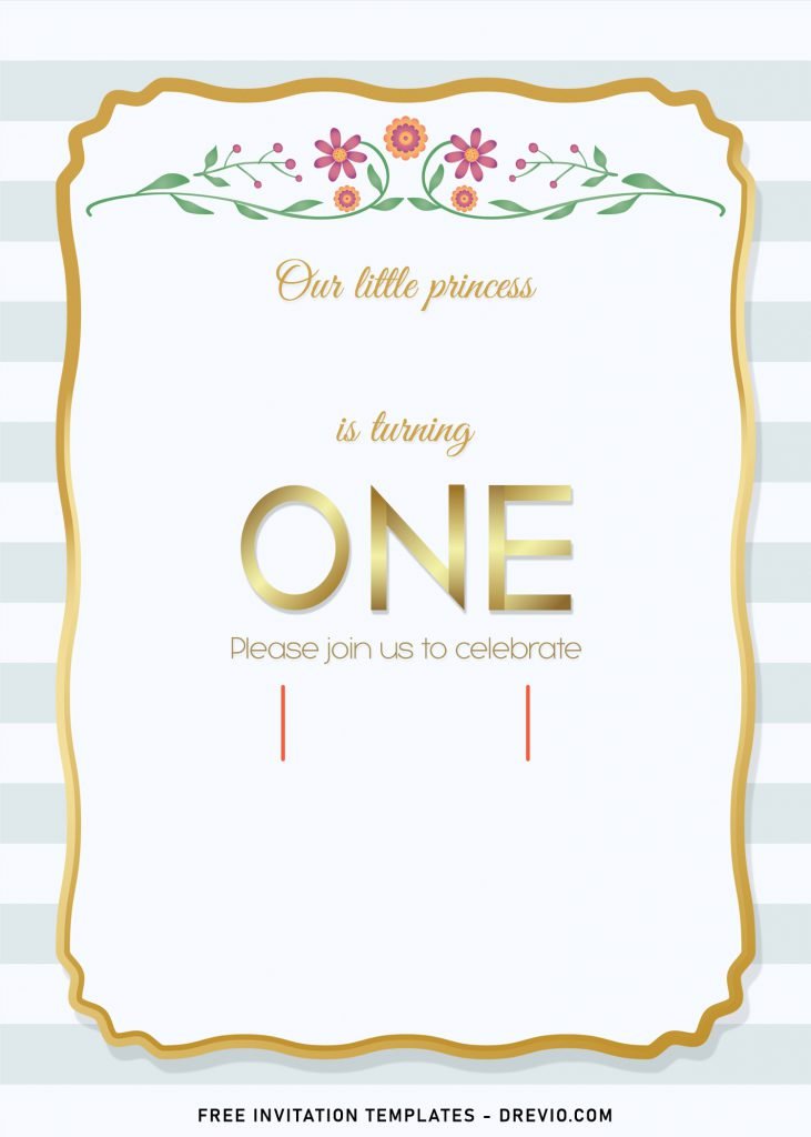 Invitation Template of 10+ Golden Birthday Invitation Templates For Kids Birthday Party 1