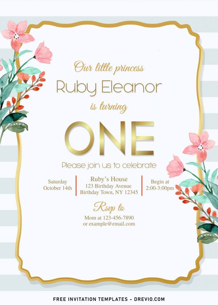 10+ Golden Birthday Invitation Templates For Kids Birthday Party