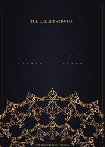 11+ Stunning Luxury Gold Birthday Invitation Templates | Download ...