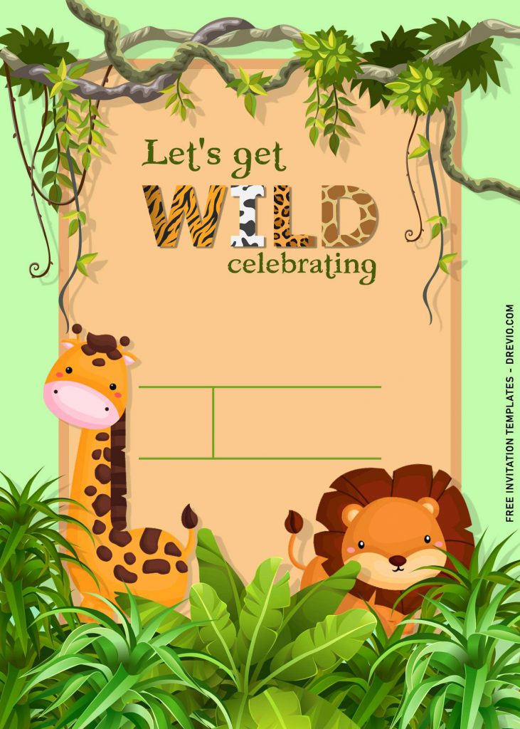 11+ Fun Jungle Birthday Party Invitation Templates and has Trailing Trees