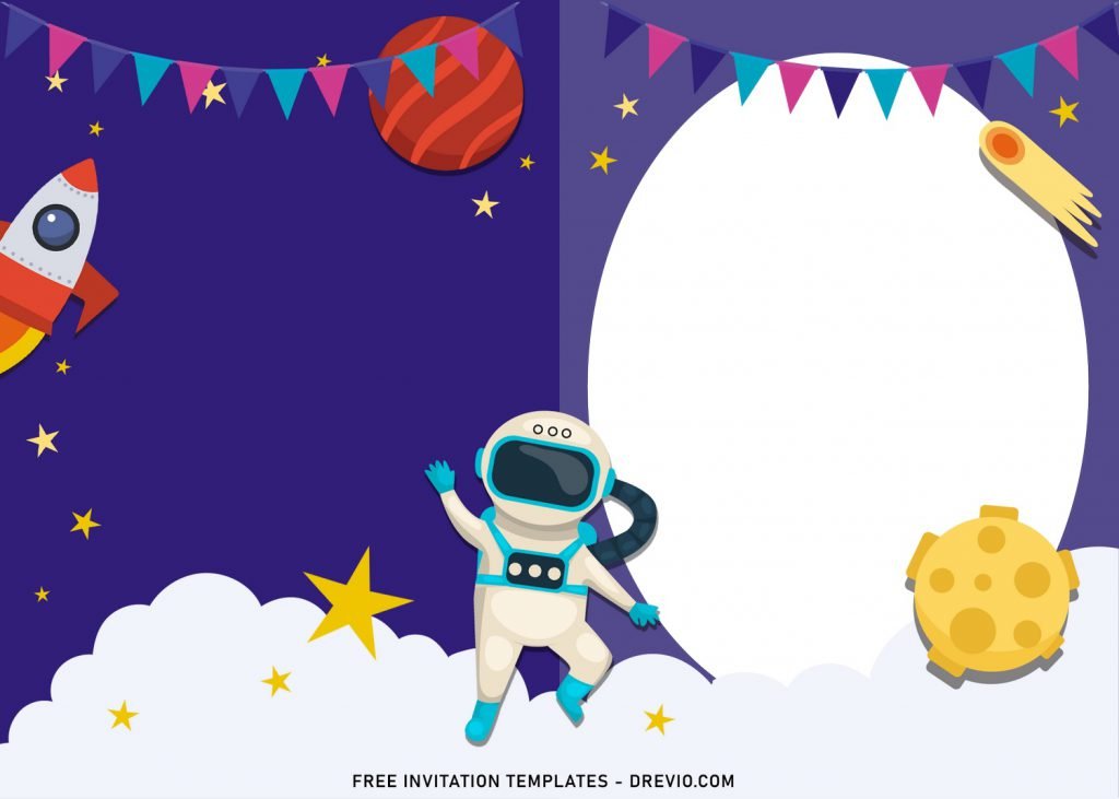 11+ Space Galaxy Birthday Invitation Templates For Your Little Astronaut's Birthday Party and has landscape design