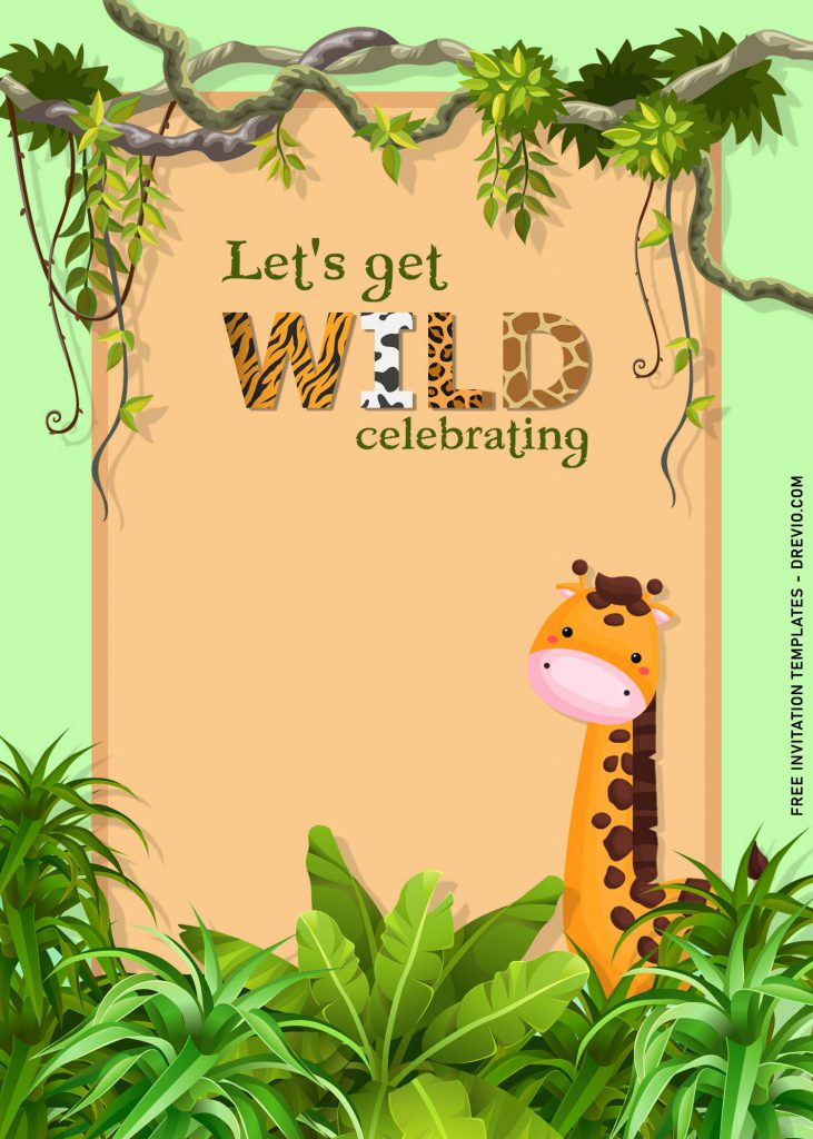 11+ Fun Jungle Birthday Party Invitation Templates and has cute Animal Prints
